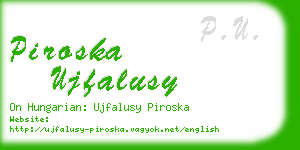 piroska ujfalusy business card